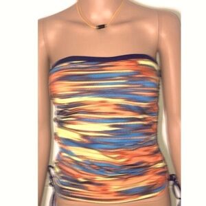 Hurley Multicolor Strapless Swim Top